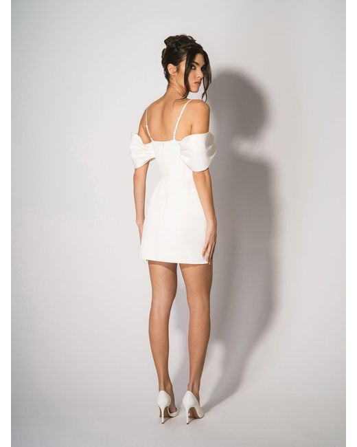 Tia Dorraine White Belle Of The Ball Crystal-Embellished Mini Dress