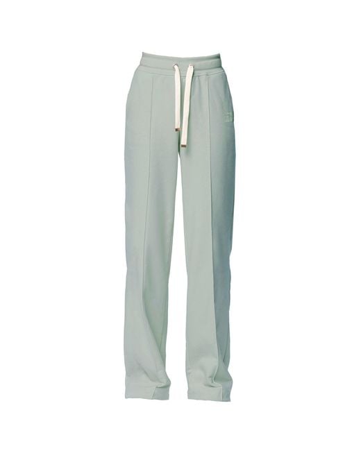 Otthie Green Neutrals Wide-Leg Cosy Knitted Trousers Khaki