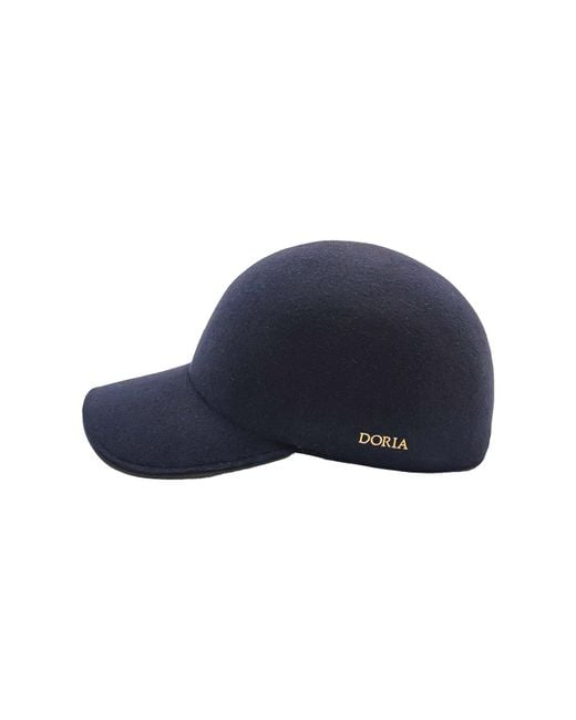 DORIA 1905 Blue Wool Felt Baseball Hat for men
