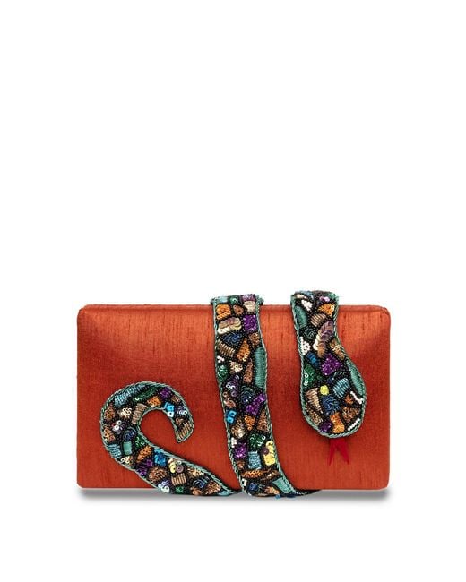 Simitri Red Spice Kaa Clutch