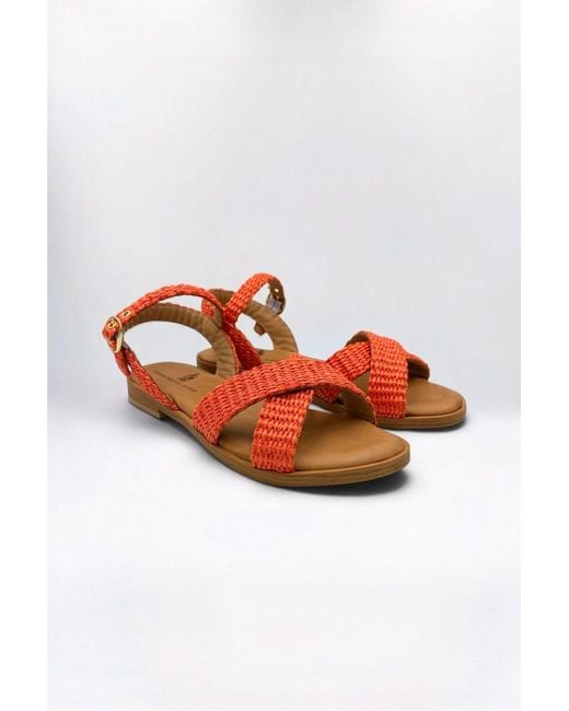 Franchetti Bond Orange Alicia Italian Raffia
