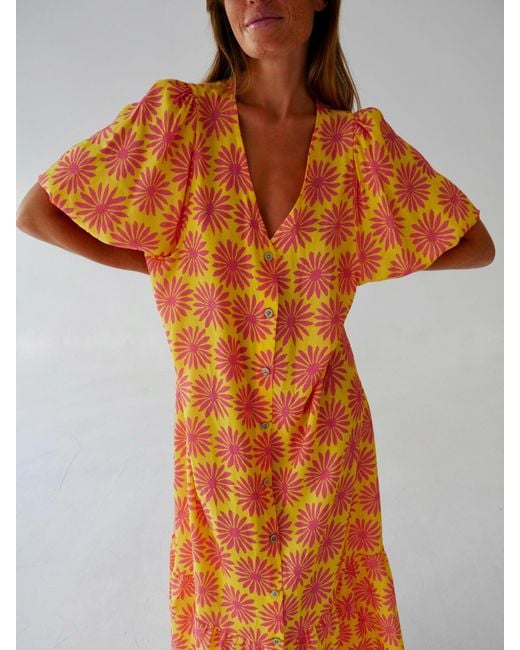 Mind Traveler Orange Mica Dress