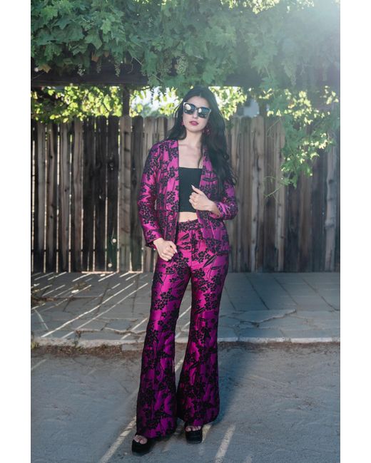 Jennafer Grace Purple Raspberry Blossom Blazer