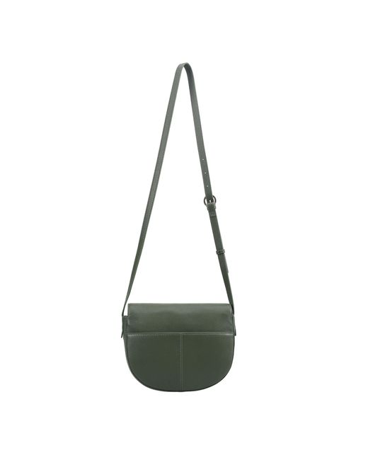 Paul Costelloe Green Saima Leather Crossbody Bag