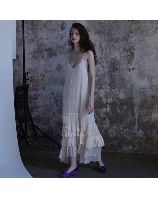 Belsize25 Natural Layers Dress – Pure Mulberry Silk Halterneck Dress