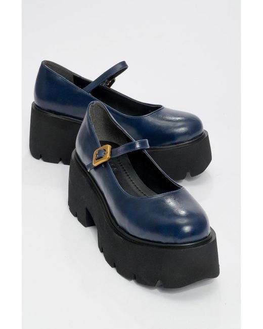 Prologue Shoes Blue Linley Platform Loafer