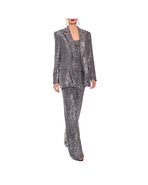 AGGI by HALEWSKI Black Luna Diamond Sequin Blazer