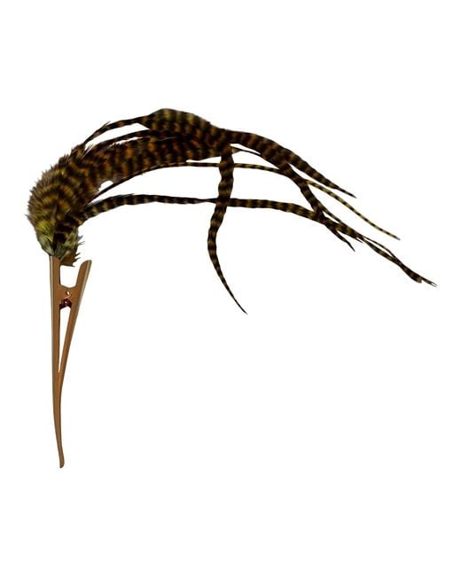 Romer Millinery Black Rose Feather Clip For Hats, Hair, Turbans And Lapel Xl And