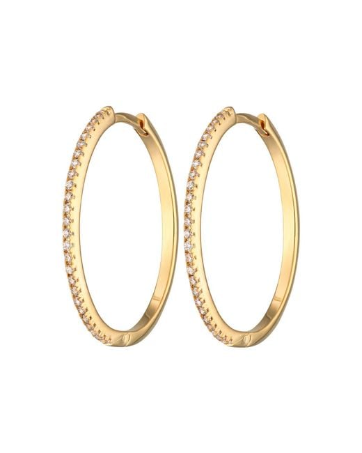 Scream Pretty Metallic Slim Sparkling Perfect Hoop Earrings