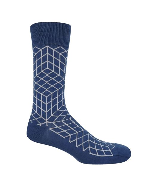 Peper Harow - Made in England Blue Puzzle Socks – Bundle for men