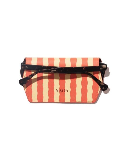 Naoa Orange Neutrals Slim Glasses Case Dunes Print