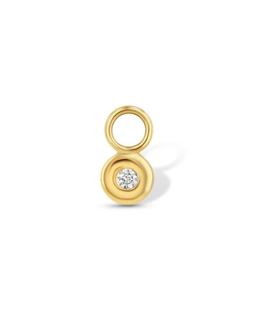 Jewelbird Metallic Diamond Disc Earring Charm