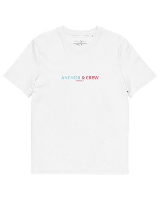 Anchor and Crew White One Moon Safari Editions Organic Cotton T-Shirt for men