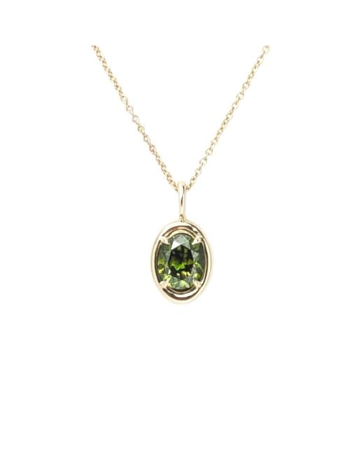 Rahul's Jewels Metallic 1.11 Carat Genuine Diamond Oval Solstice Pendant