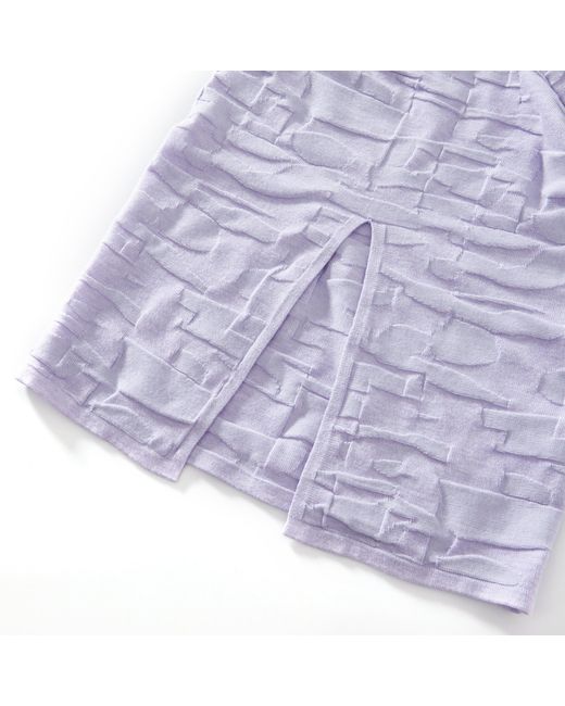 Fully Fashioning Purple Vicky Geometric Jacquard Knit Skirt