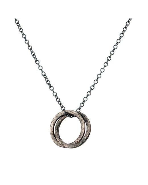 Posh Totty Designs Metallic Mens Textured Two Ring Russian Necklace for men