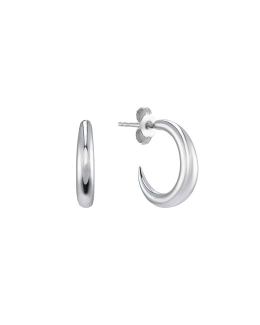 Auree Jewellery Metallic Alta Crescent Shaped Hoop Earrings