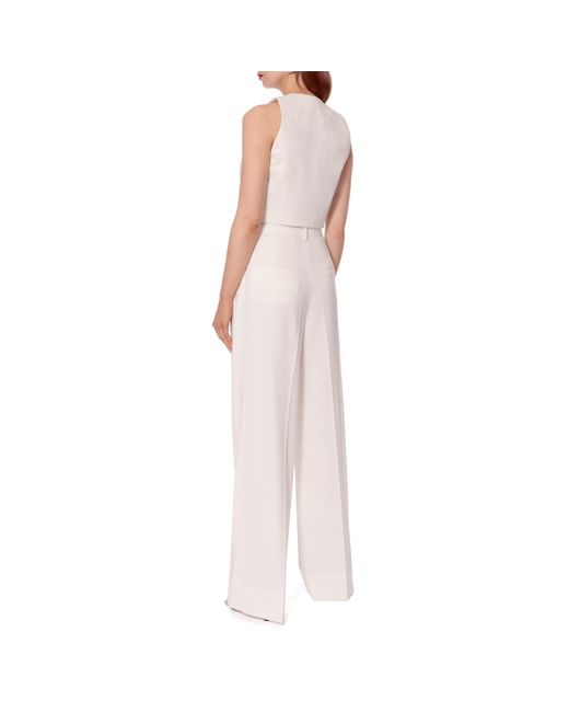 AGGI White Gwen Aesthetic High Waisted Wide Trousers