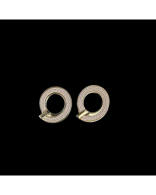 Nart Nature Making Art Metallic The Spiral Buriti Natural Fiber Earrings