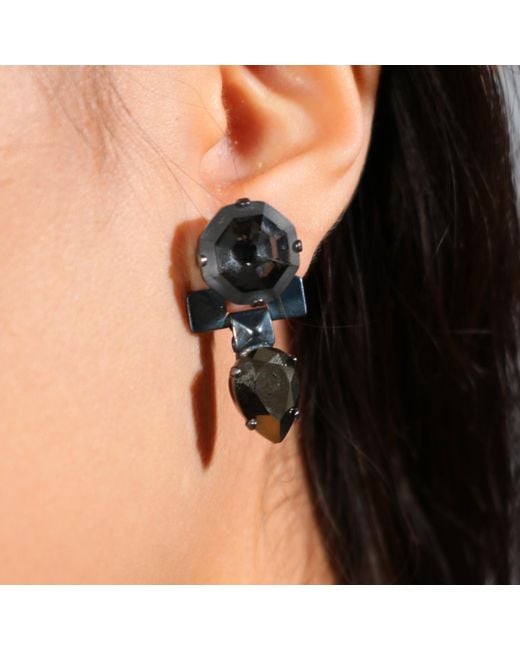 Vicki Sarge Black Moonlight Earrings