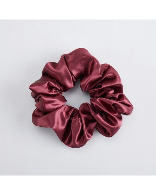 Soft Strokes Silk Red Pure Mulberry Silk Regular Scrunchie Set Of Five