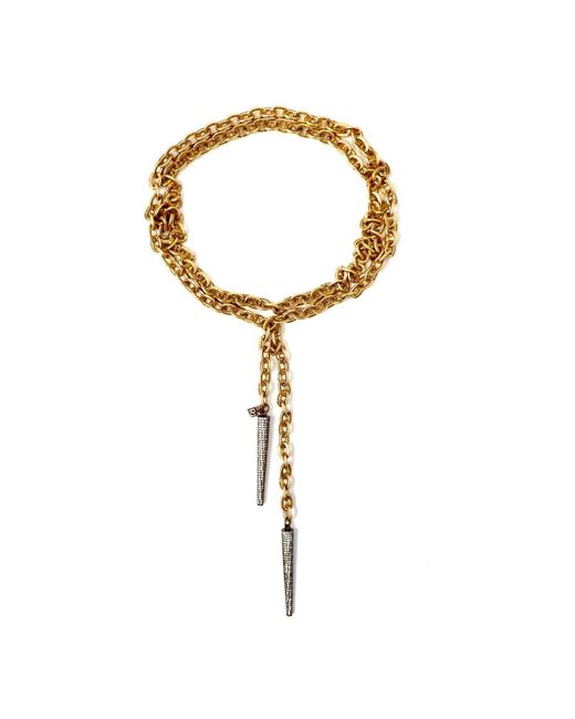 Persia Dona Jewelry Metallic Double Spikes Necklace
