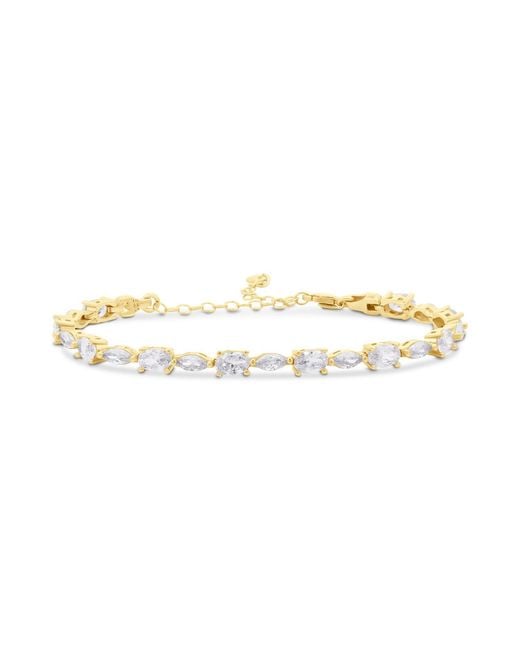 SHYMI Metallic Marquise Oval Tennis Bracelet