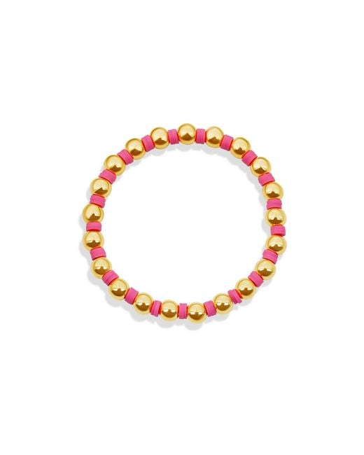 SHYMI Metallic Elastic Beaded Colored Bracelet