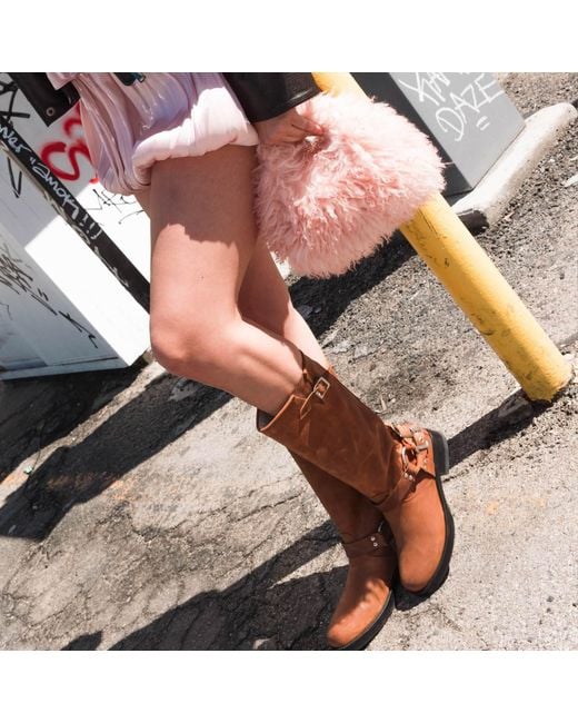 Black Cake Pink Candy Faux Fur Vegan Baguette Bag