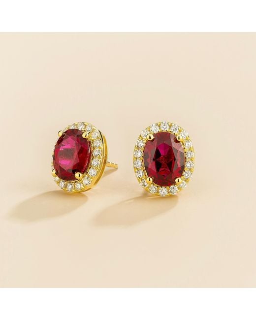 Juvetti Red Mina Earrings Set