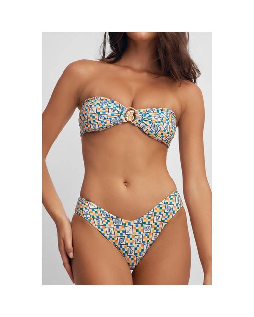Blackbough Swim Multicolor Shelby Bandeau Top Conch Crush
