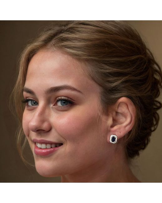 Latelita London Blue Whistledown Gemstone Stud Earrings Sapphire