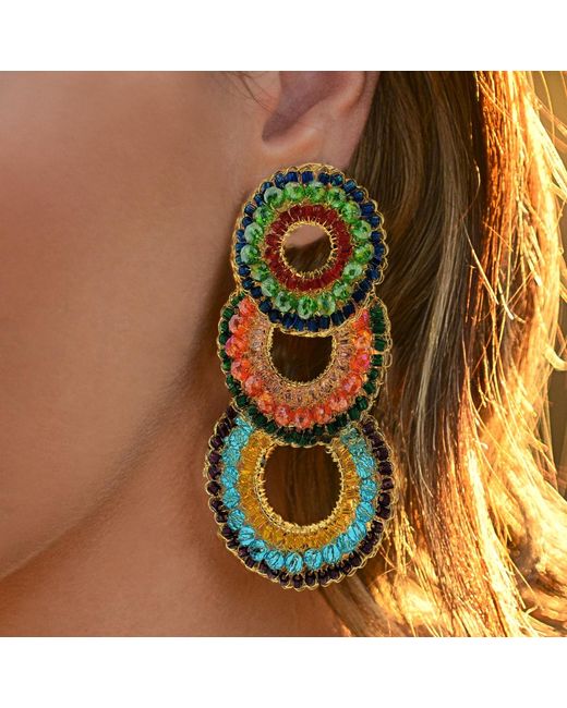 Lavish by Tricia Milaneze Multicolor Gush Handmade Earrings