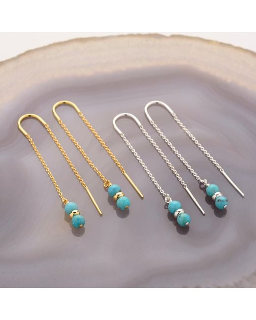 Nellou Jewellery Blue Fall Birthstone Earrings December Sterling