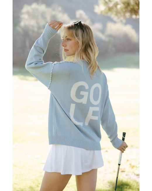 Ellsworth & Ivey Blue Riley Crewneck Sweater