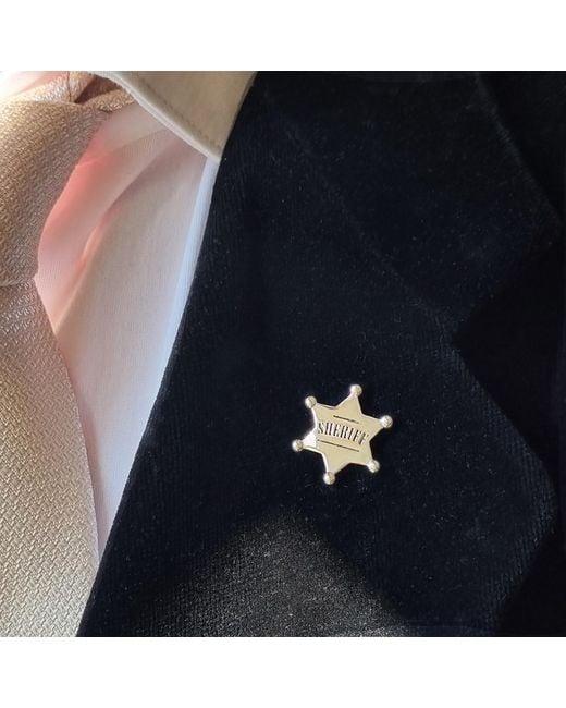 Lee Renee Metallic Sheriff Badge Lapel Pin – for men