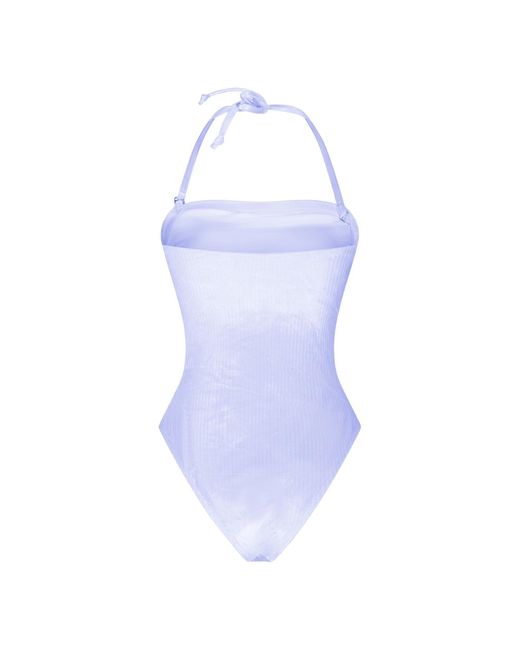 Maison Tangerine Blue Marbella Velvet Swimsuit