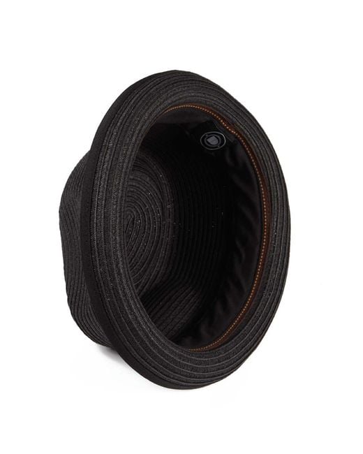 Dasmarca Hats Black Dasmarca Andy Short Brim Trilby Retro Summer Skimpy Brim Straw Braided Hat for men