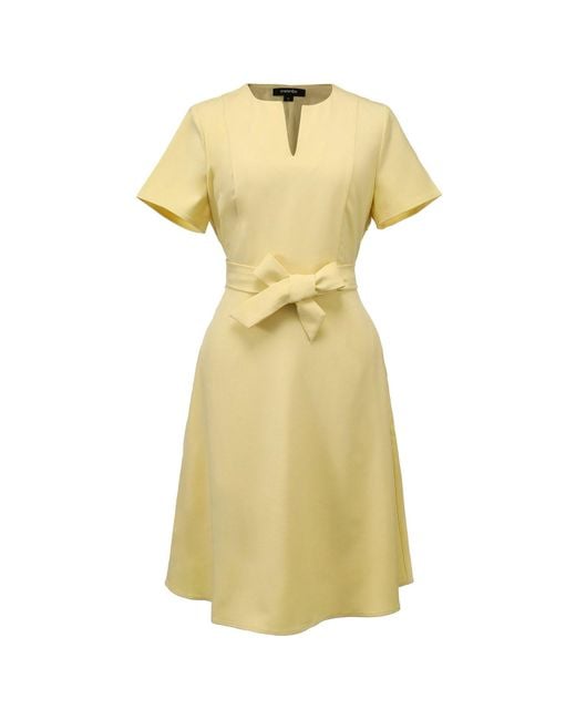 Smart and Joy Yellow Belted Tailor Dress