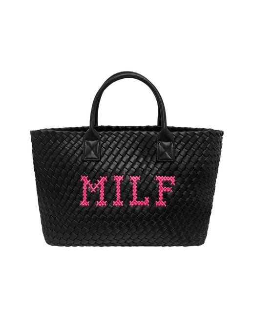 Lilly Loves Black M I L F Vegan Bag