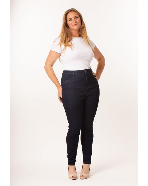 I AM DENIM Blue Above & Beyond Extra Tummy Friendly High Waist Skinny Jeans