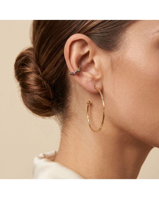 Jaredjamin White Elara Cz Plated Ear Cuff