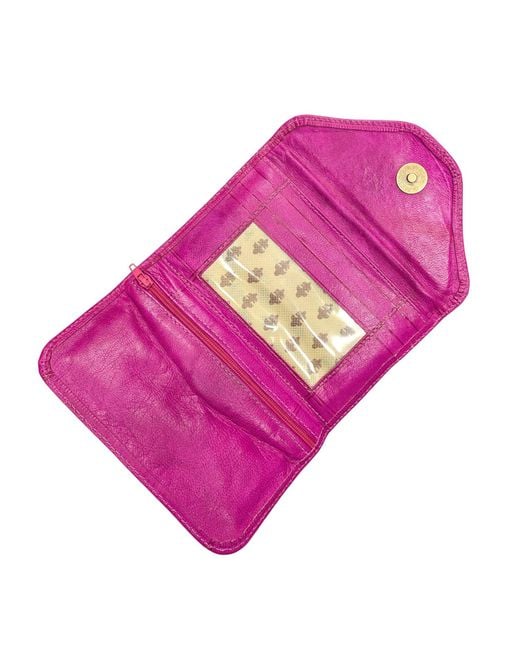 Berber Leather Pink Small Leather Tri-Fold Purse