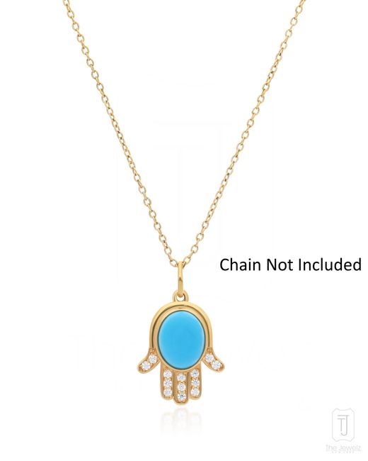 The Jewelz Blue Hamsa Charm Pendant