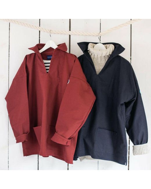 Arthur Beale Blue Open Neck Sailors' Smock for men