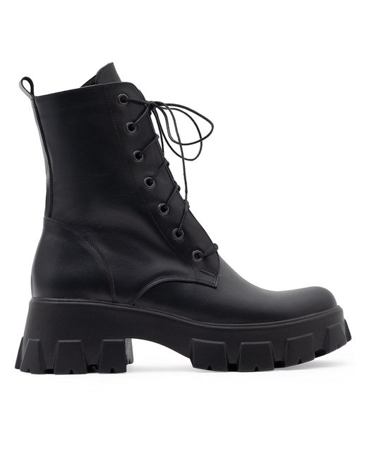 Traces of Heels Black Stryde Combat Boots
