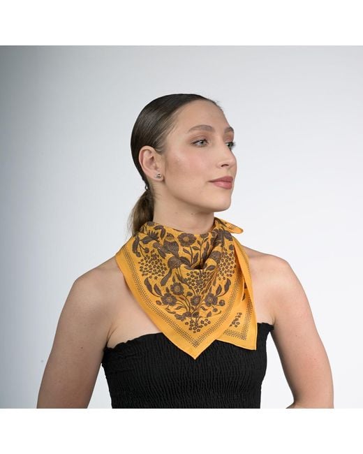 Silk&Soul Metallic Bird Scarf
