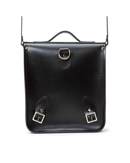 Zatchels Black Handmade Leather City Backpack Plus for men