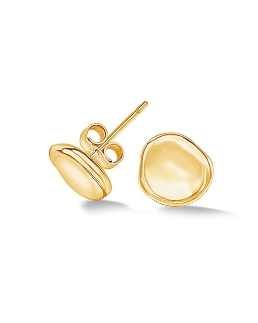 Dower & Hall Metallic Single Dimple Pebble Stud for men