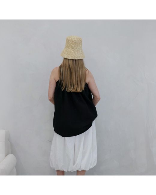 London Atelier Byproduct Natural Neutrals Raffia Lamp Bucket Hat